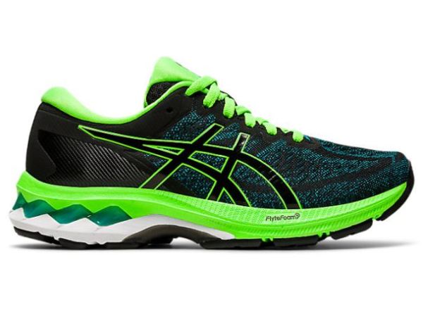 ASICS SHOES | GEL-KAYANO 27 GS - Black/Green Gecko