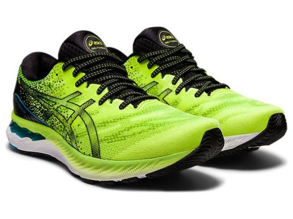 ASICS SHOES | GEL-NIMBUS 23 - Hazard Green/Black