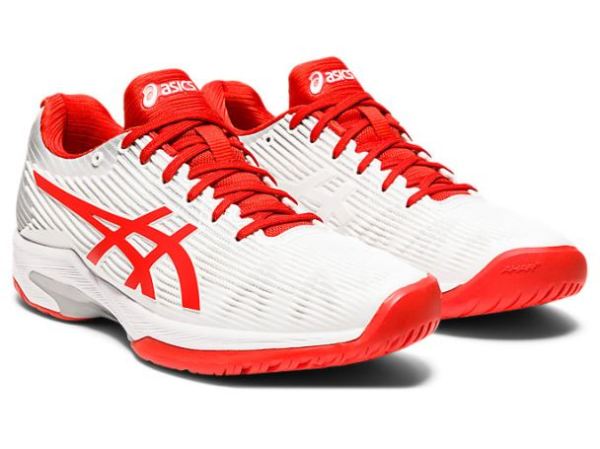 ASICS SHOES | SOLUTION SPEED FF - White/Fiery Red