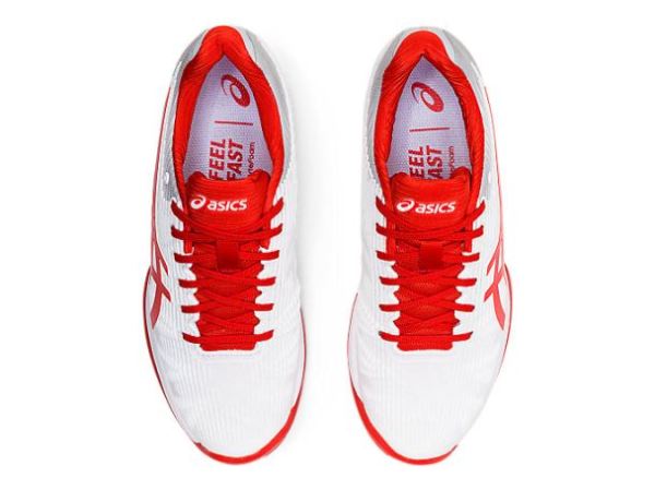 ASICS SHOES | SOLUTION SPEED FF - White/Fiery Red