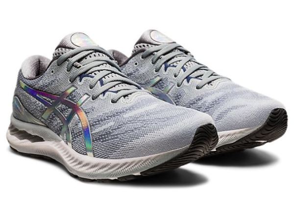 ASICS SHOES | GEL-NIMBUS 23 PLATINUM - Piedmont Grey/White