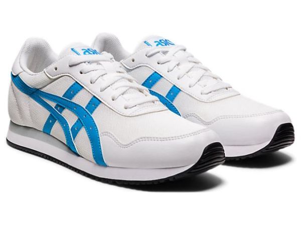 ASICS SHOES | TIGER RUNNER - White/Aizuri Blue