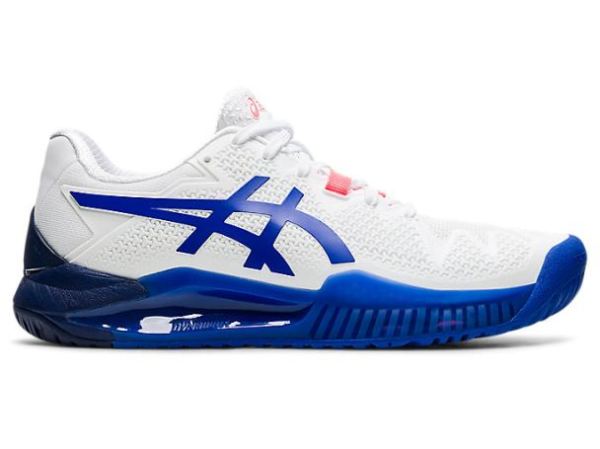 ASICS SHOES | GEL-RESOLUTION 8 (D) - White/Lapis Lazuli Blue