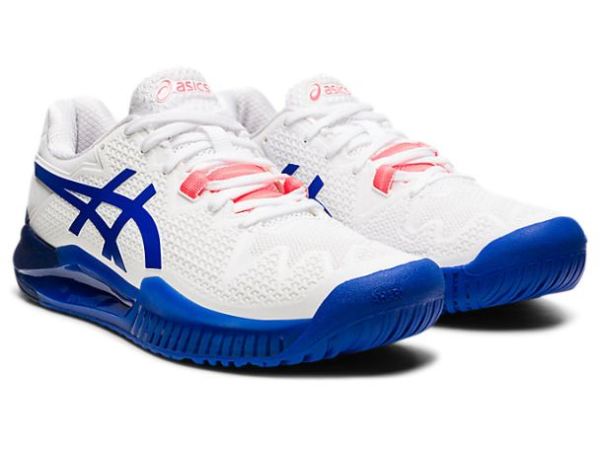 ASICS SHOES | GEL-RESOLUTION 8 (D) - White/Lapis Lazuli Blue