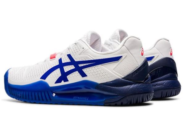 ASICS SHOES | GEL-RESOLUTION 8 (D) - White/Lapis Lazuli Blue