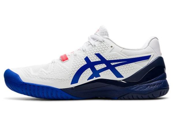 ASICS SHOES | GEL-RESOLUTION 8 (D) - White/Lapis Lazuli Blue