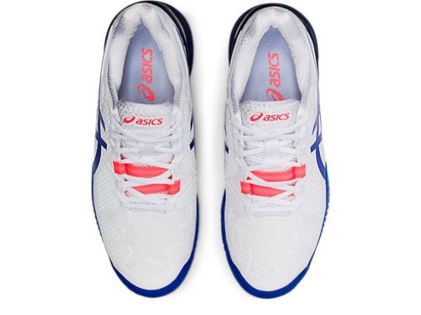 ASICS SHOES | GEL-RESOLUTION 8 (D) - White/Lapis Lazuli Blue