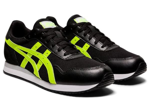 ASICS SHOES | TIGER RUNNER - Black/Hazard Green