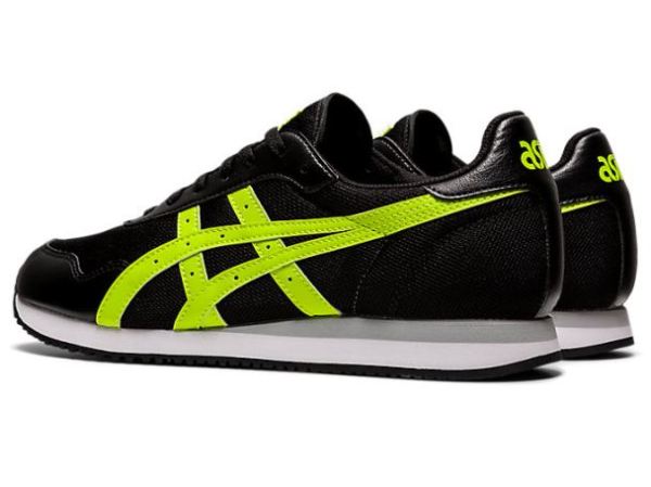 ASICS SHOES | TIGER RUNNER - Black/Hazard Green