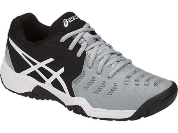 ASICS SHOES | GEL-Resolution 7 GS - Mid Grey/Black/White