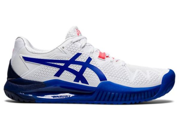 ASICS SHOES | GEL-Resolution 8 - White/Lapis Lazuli Blue