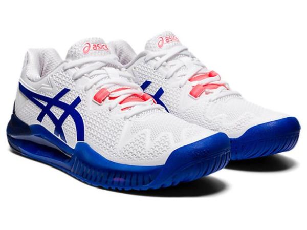 ASICS SHOES | GEL-Resolution 8 - White/Lapis Lazuli Blue