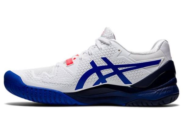 ASICS SHOES | GEL-Resolution 8 - White/Lapis Lazuli Blue