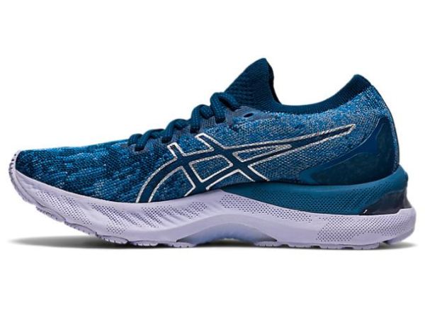 ASICS SHOES | GEL-NIMBUS 23 KNIT - Grey Floss/Mako Blue