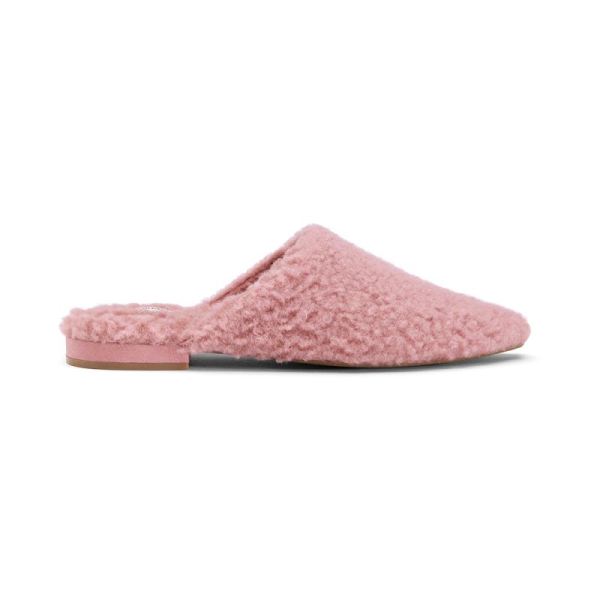 Birdies | The Lark-Pink Faux Shearling Women Slide-Blush Faux Shearling