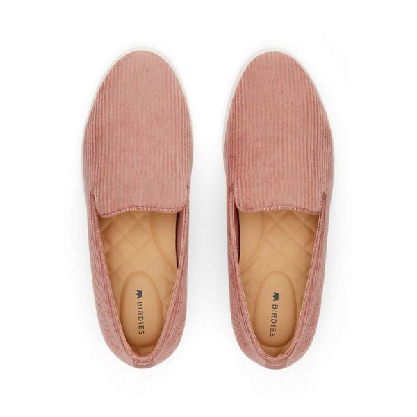 Birdies | The Swift-Pink Corduroy Women Shoes-Carnation Corduroy