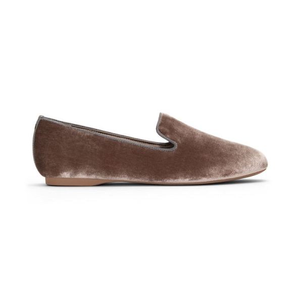 Birdies | The Starling-Brown Velvet Women Flat-Taupe