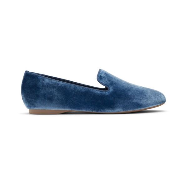 Birdies | The Starling-Blue Velvet Women Flat-Ocean