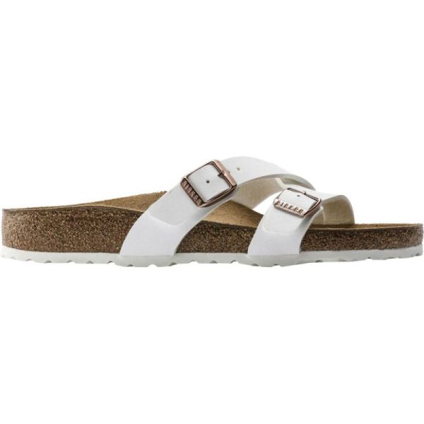 Birkenstock-Women's Yao Birko-Flor Slide White Birko-Flor