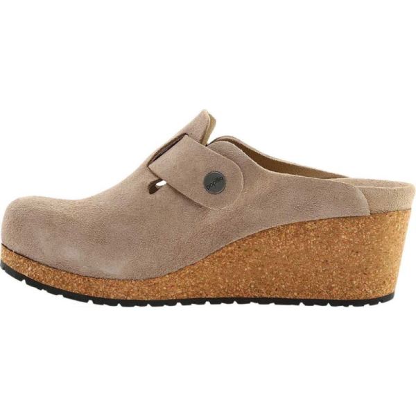 Birkenstock-Women's Fanny Wedge Clog Taupe Suede