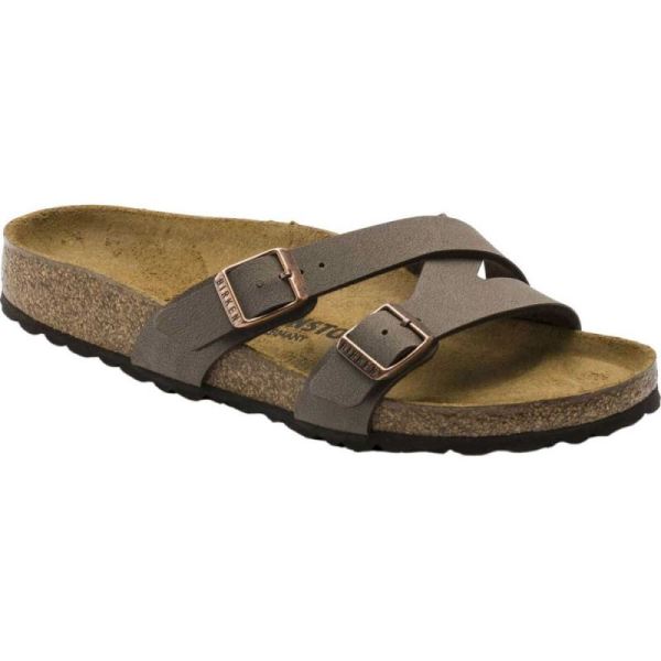 Birkenstock-Women's Yao Two Strap Slide Mocha Birkibuc