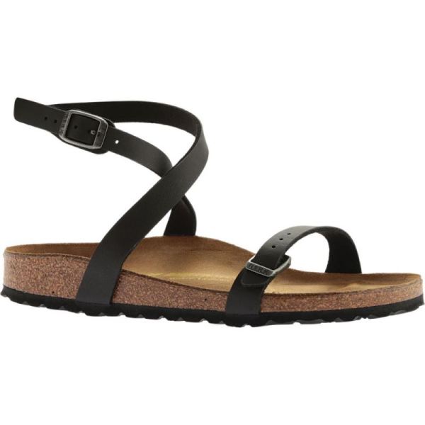 Birkenstock-Women's Daloa Ankle Strap Sandal Black Birko-Flor