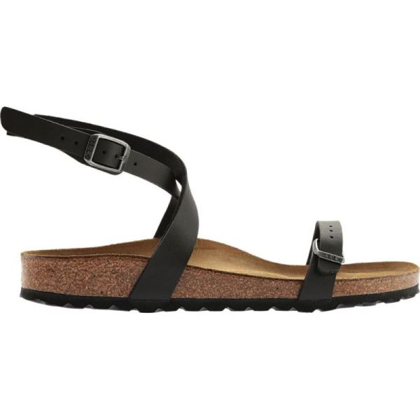 Birkenstock-Women's Daloa Ankle Strap Sandal Black Birko-Flor