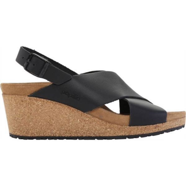 Birkenstock-Women's Papillio Samira Wedge Slingback Black Natural Leather