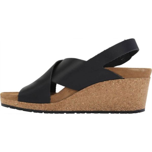 Birkenstock-Women's Papillio Samira Wedge Slingback Black Natural Leather