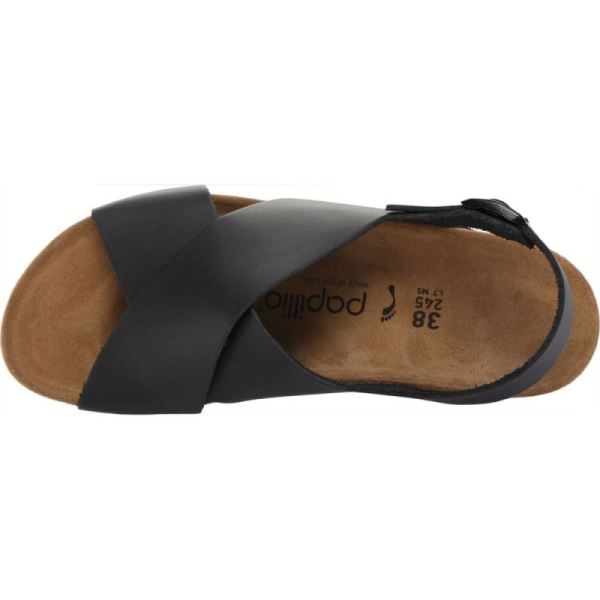 Birkenstock-Women's Papillio Samira Wedge Slingback Black Natural Leather