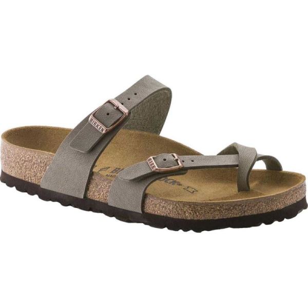 Birkenstock-Women's Mayari Birkibuc Strappy Sandal Stone