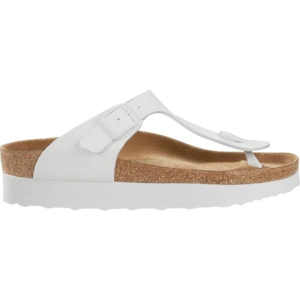 Birkenstock-Women's Papillio Gizeh Platform Thong Sandal White Birko-Flor