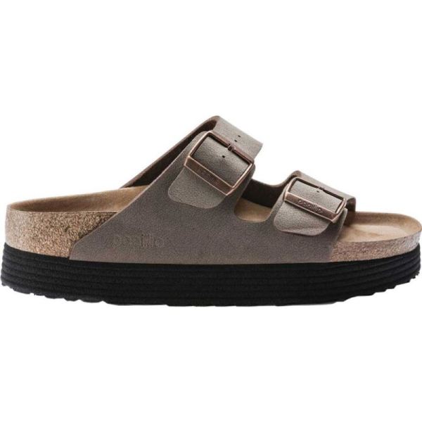 Birkenstock-Women's Arizona Platform Vegan Slide Mocha Birko-Flor