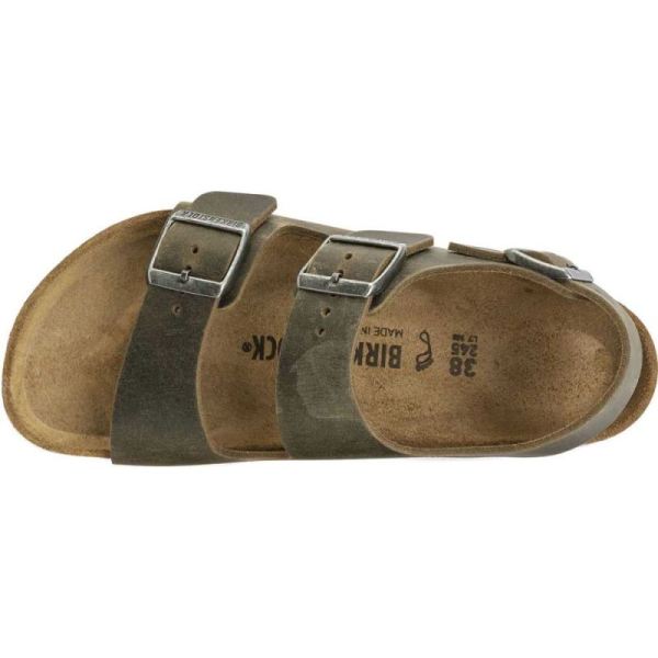 Birkenstock-Men's Milano Active Sandal Faded Khaki Oiled Leather