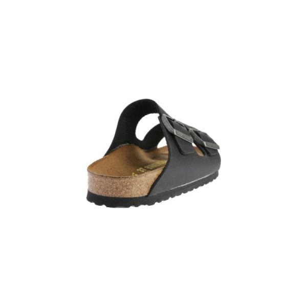 Birkenstock-Men's Arizona Oiled Leather Slide Black Oiled Leather