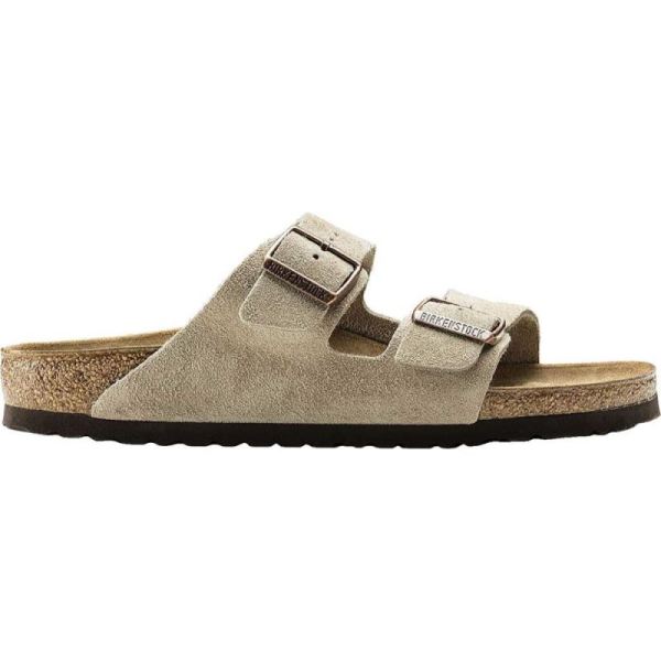 Birkenstock-Women's Arizona Suede Sandal Taupe Suede