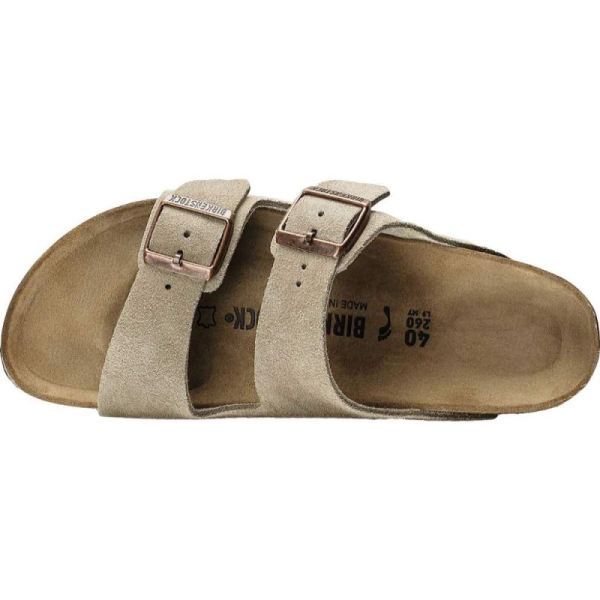 Birkenstock-Women's Arizona Suede Sandal Taupe Suede