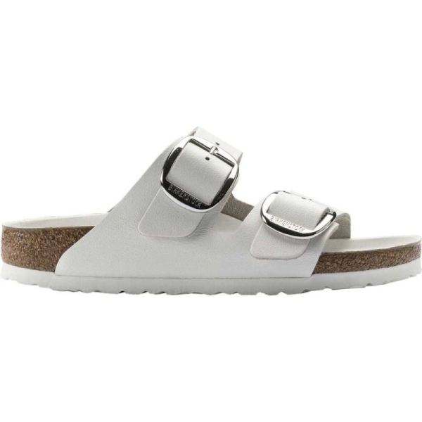 Birkenstock-Women's Arizona Big Buckle Oiled Leather Slide White Oiled Leather