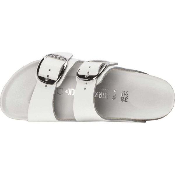 Birkenstock-Women's Arizona Big Buckle Oiled Leather Slide White Oiled Leather