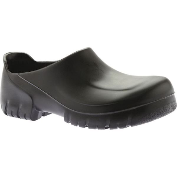 Birkenstock-Women's A 640 Steel Toe Slip On Shoe Black Polyurethane