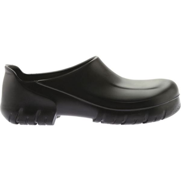 Birkenstock-Women's A 640 Steel Toe Slip On Shoe Black Polyurethane