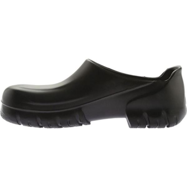 Birkenstock-Women's A 640 Steel Toe Slip On Shoe Black Polyurethane