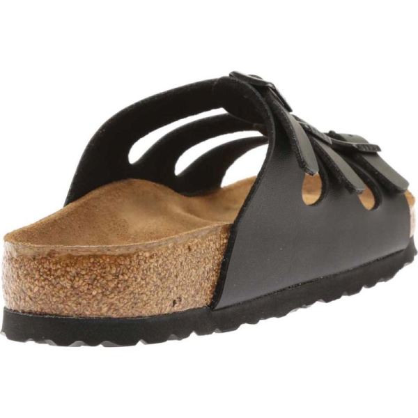 Birkenstock-Women's Florida Birko-Flor Soft Footbed Slide Black Birko-Flor