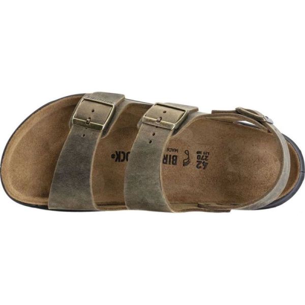 Birkenstock-Men's Milano CT Active Sandal Faded Khaki Oiled Leather