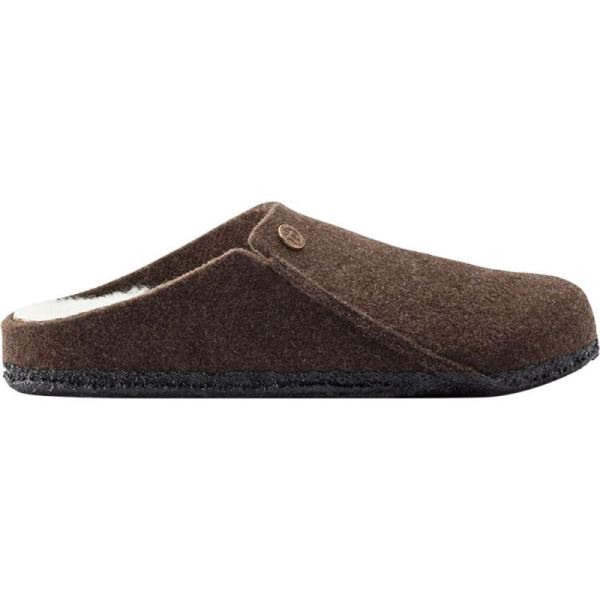 Birkenstock-Women's Zermatt Shearling Clog Slipper Mocha/Natural Wool