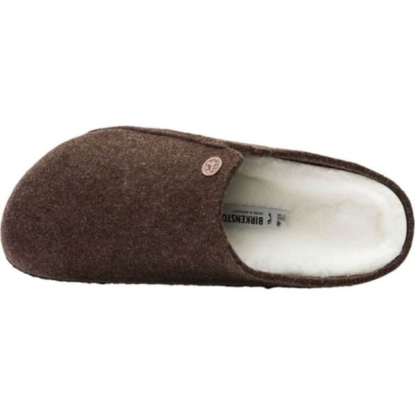 Birkenstock-Women's Zermatt Shearling Clog Slipper Mocha/Natural Wool