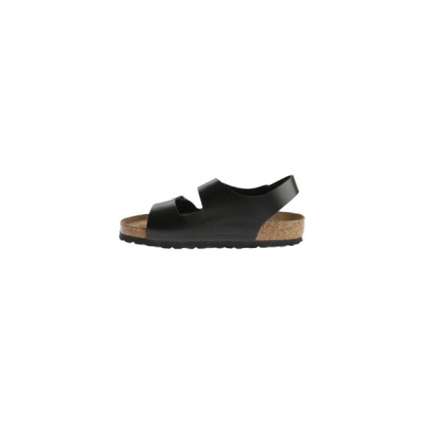 Birkenstock-Men's Milano Amalfi Leather with Soft Footbed Active Sandal Brown Amalfi Leather