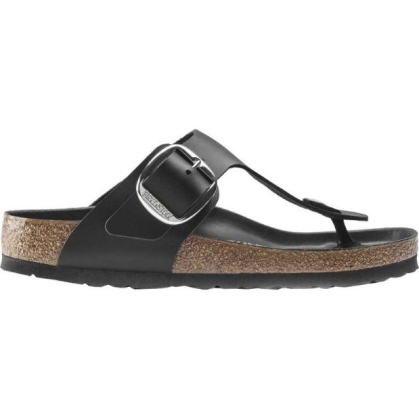 Birkenstock-Women's Gizeh Big Buckle Thong Sandal Black Leather