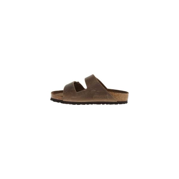 Birkenstock-Women's Arizona Soft Footbed Oil Leather Slide Tobacco Oiled Leather