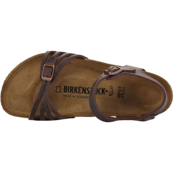 Birkenstock-Women's Bali Ankle Strap Cork Sandal Habana Oiled Leather